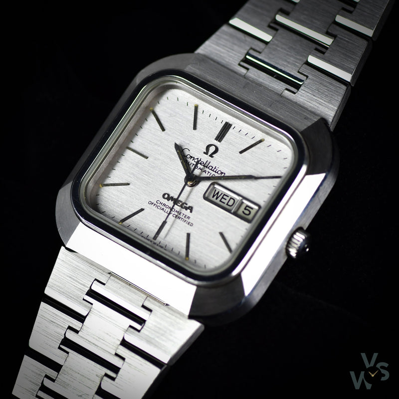 Omega Constellation Day/Date TV Case - 1970s Reference   –  Vintage Watch Specialist