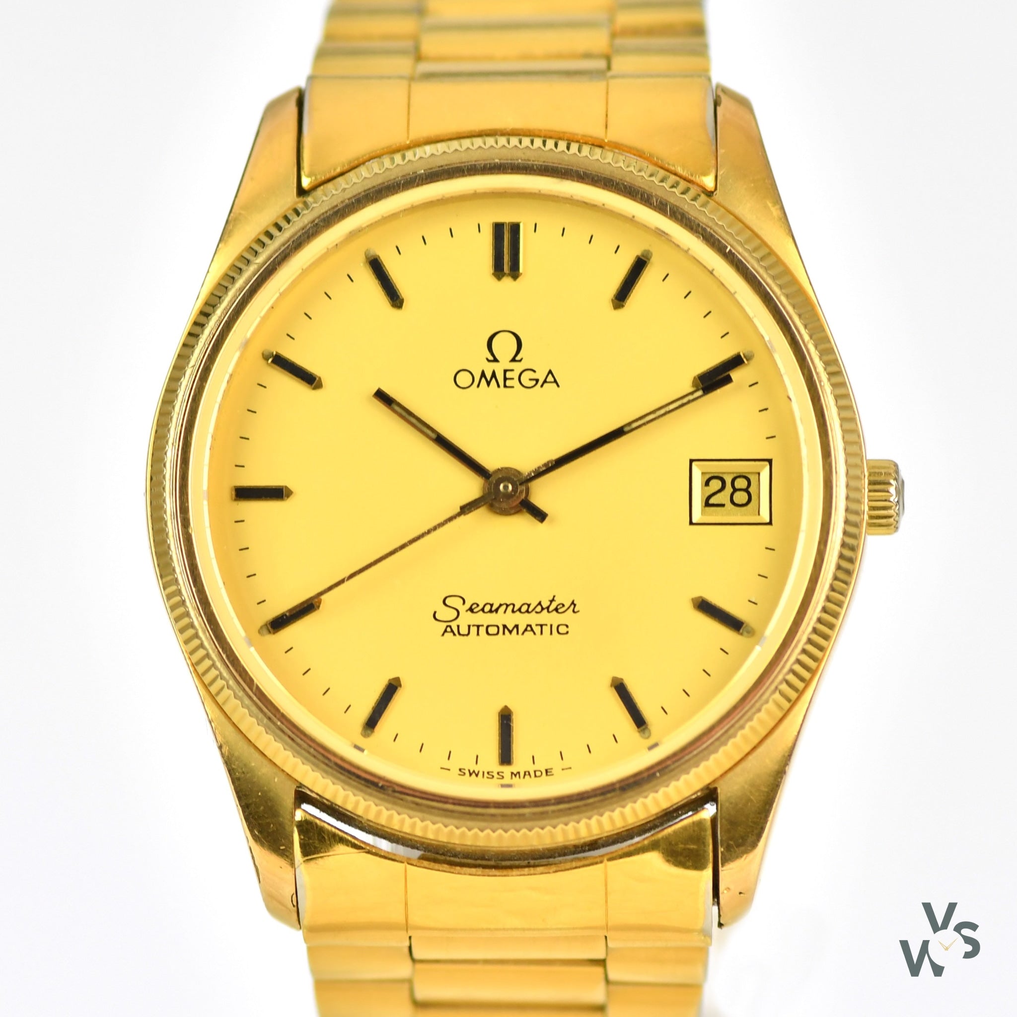 Vintage Omega Seamaster Automatic - Gold Plated Case and Bracelet - Mo –  Vintage Watch Specialist