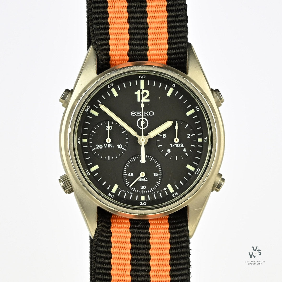 Seiko Chronograph - Reference 7A28 - Generation 1 - RAF Issued Watch - –  Vintage Watch Specialist