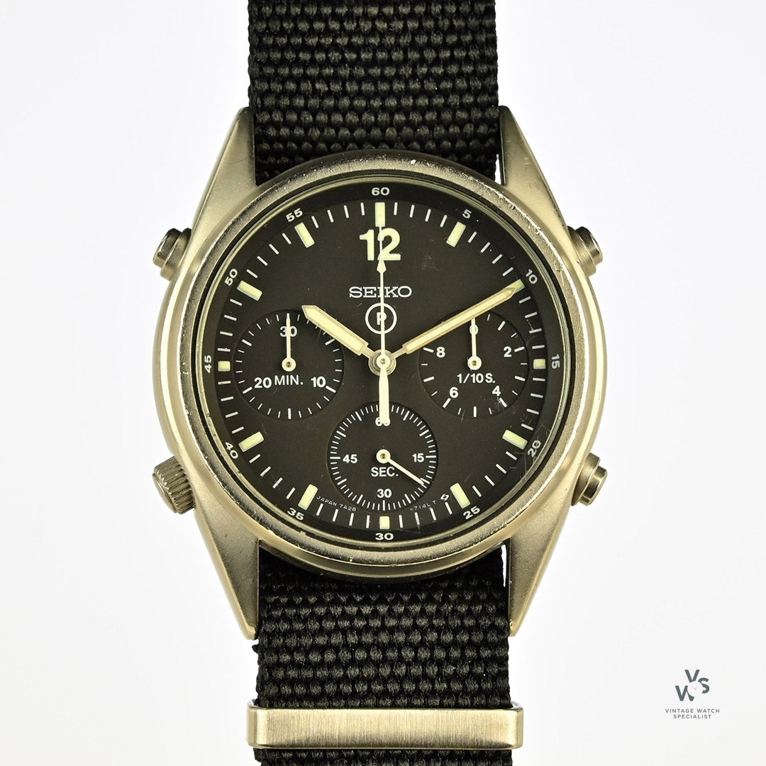 Seiko Chronograph - Reference 7A28 - Generation 1 - RAF Issued Watch - –  Vintage Watch Specialist
