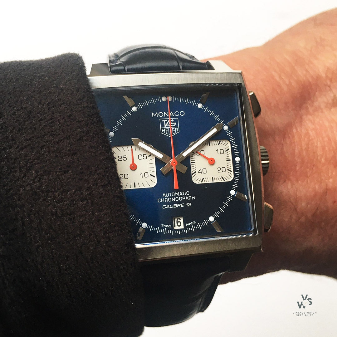 TAG Heuer Monaco Calibre 12 - Model Ref:  - 2015 - Box and Pa –  Vintage Watch Specialist
