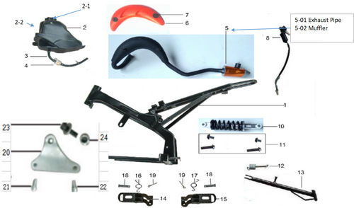 syx moto 50cc dirt bike parts