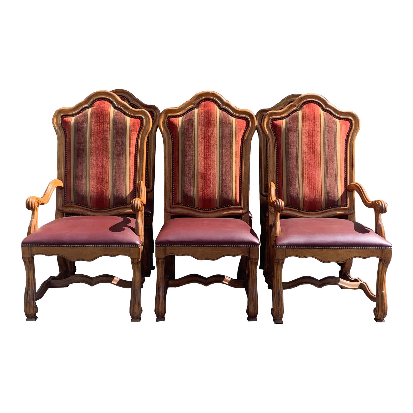 burgundy chairs dining