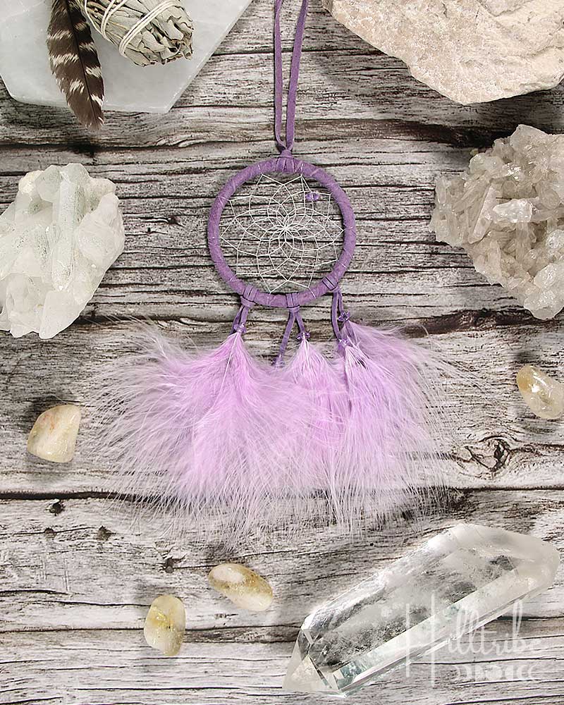 Blue Fluffy Feathers Dream Catcher 2.5