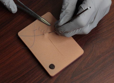 high quality suture pads allow hundreds of practice sutures before needing to be replaced