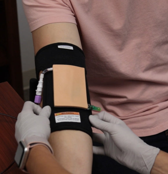 manga de acceso vascular humano para entrenamiento de flebotomía y punción venosa