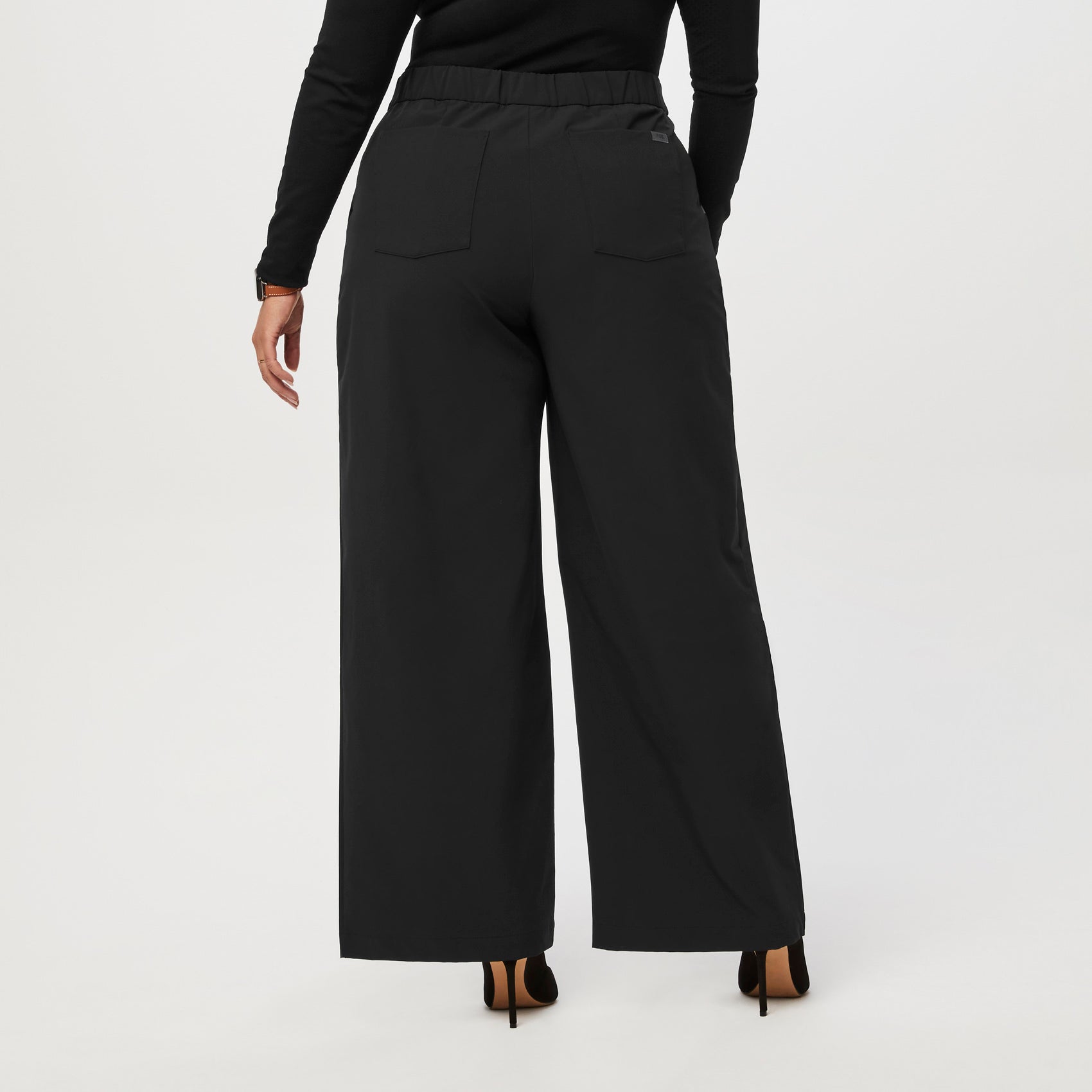 Buy Twenty Dresses by Nykaa Fashion Work Black Solid Wide Leg Trousers  Online