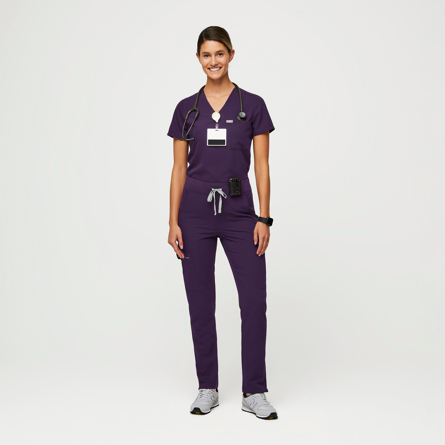 Pantalón médico skinny de cintura alta Yola™ para mujer - Arcilla