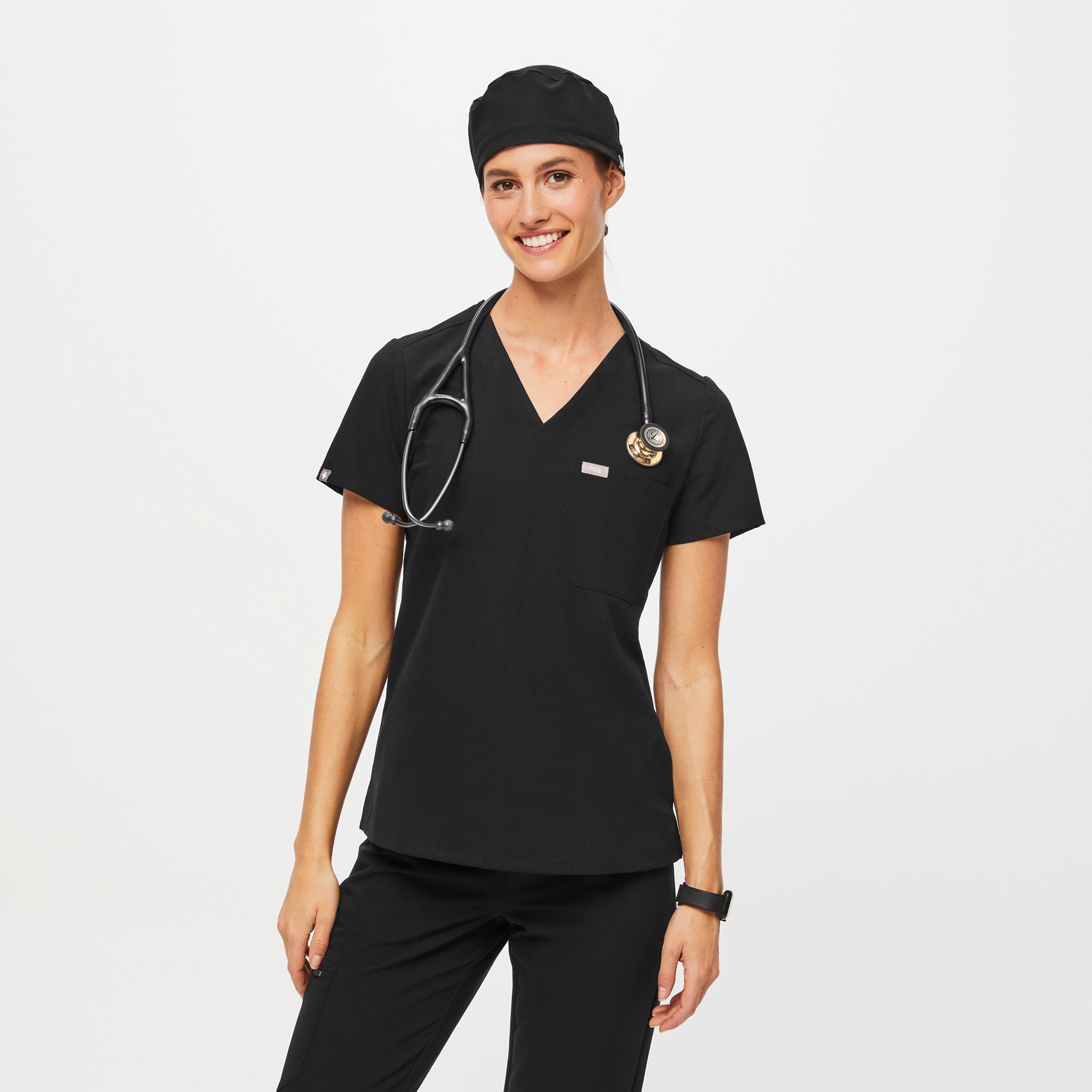 black Cotton Soft and gentle fabric Scrubs Caps for Women's and
