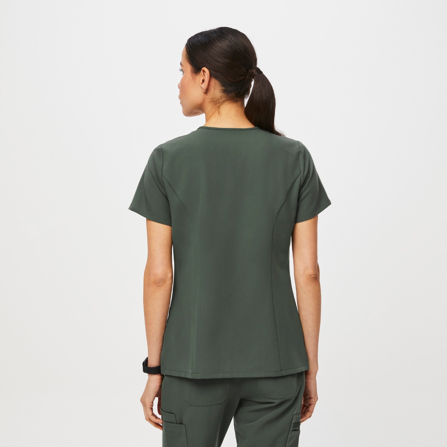 Women's Slim Catarina One-Pocket Scrub Top™ - Moss · FIGS