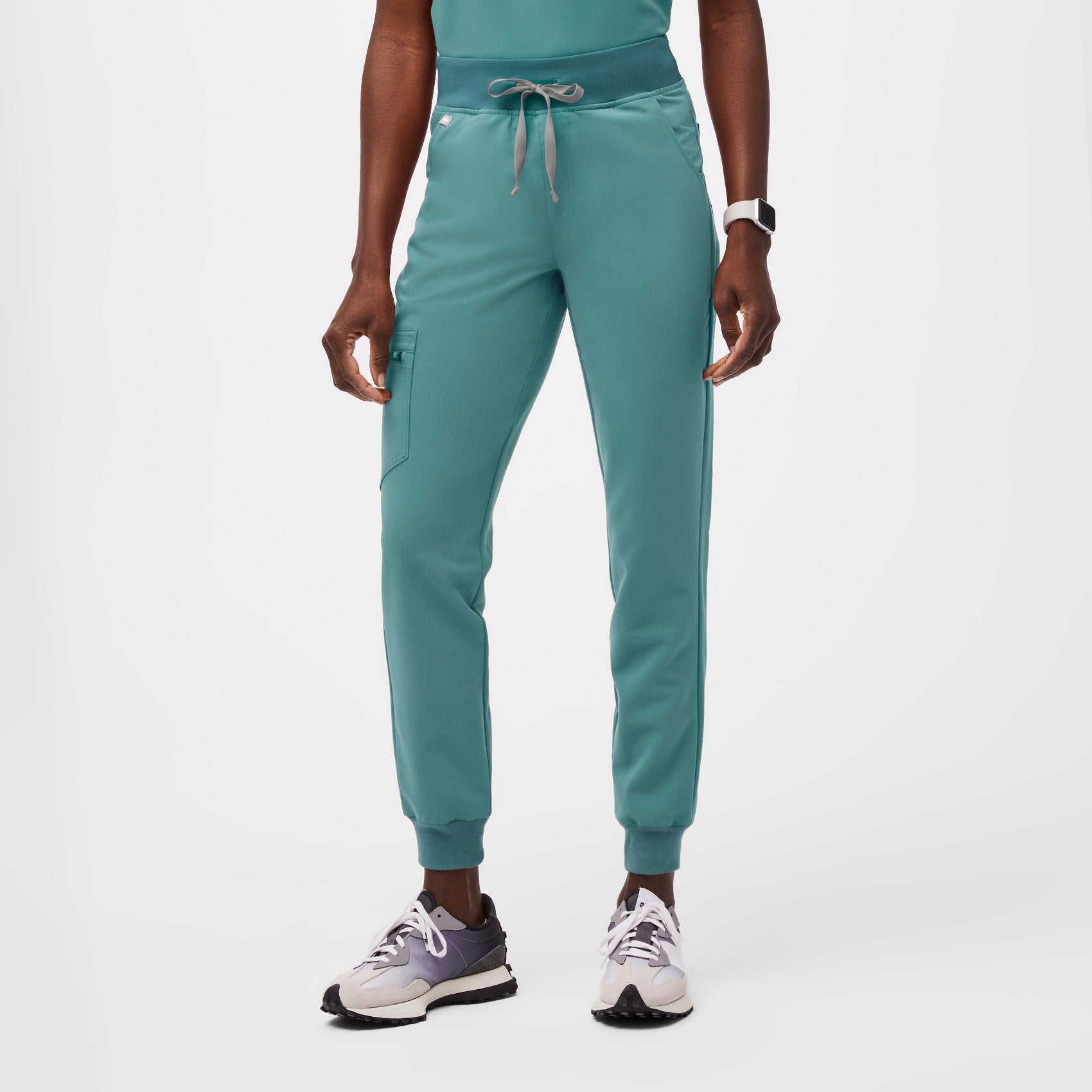 Pantalones deportivos de uniforme médico cintura alta Zamora™ para mujer -  Verde agua · FIGS
