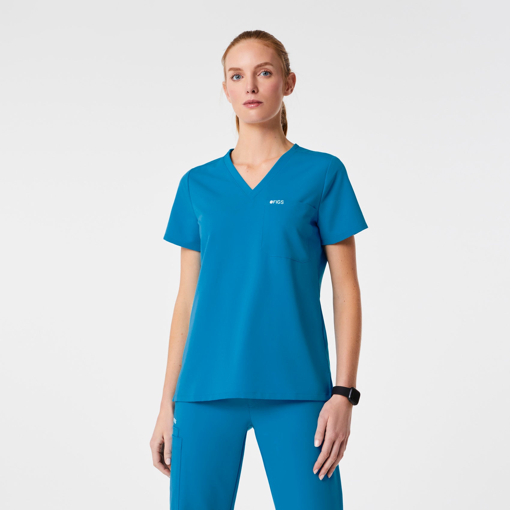 Blue Nurse Uniform - High Quality, 100% Cotton / With Nurse Cap / Blue /  Scrubs