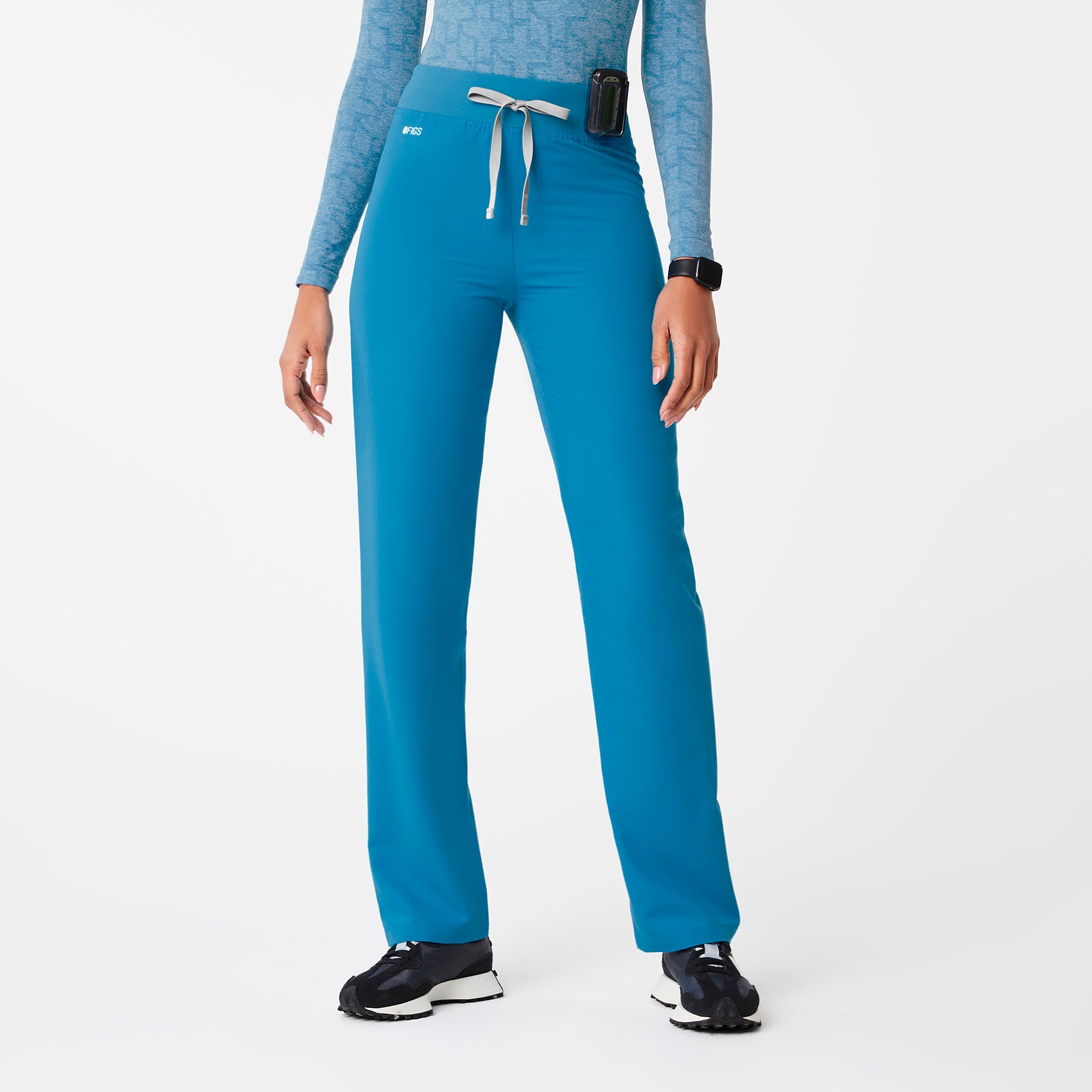 Women’s High Waisted Livingston Scrub Pants™ - Extreme Blue · FIGS