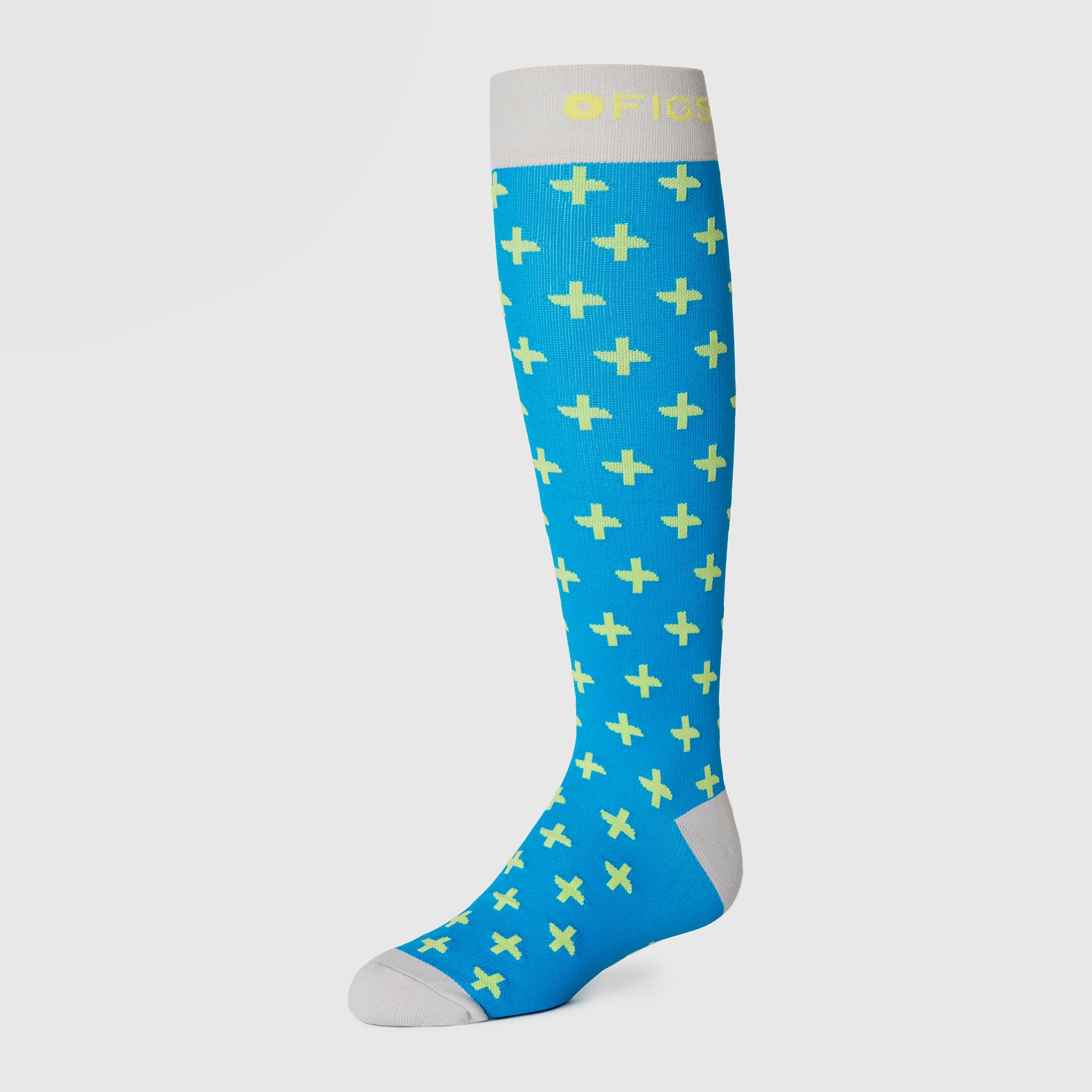 Women's Repeat Cross Compression Socks - Cross/Extreme Blue · FIGS