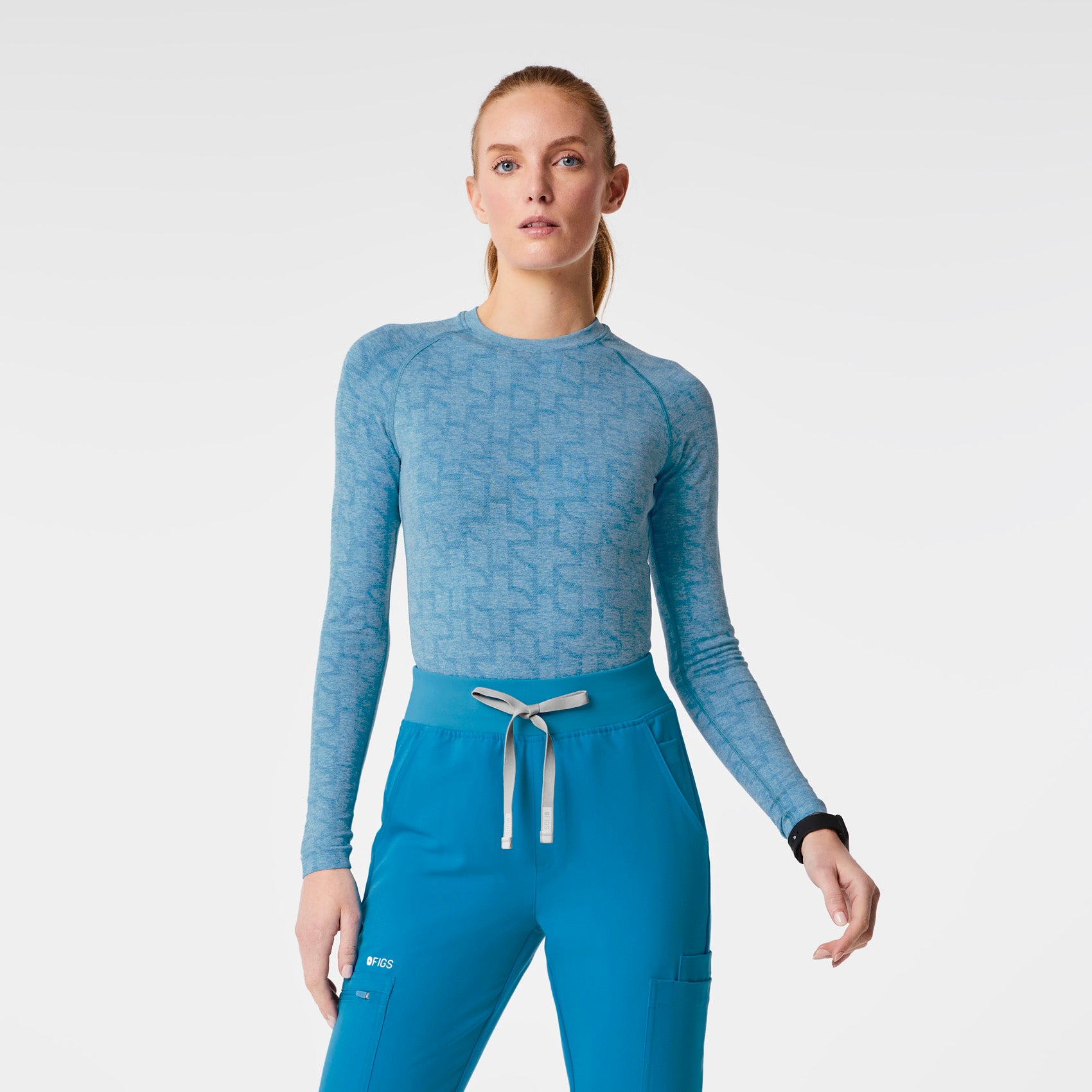 Body sin costuras con logotipo Salta para mujer - Extreme Blue · FIGS