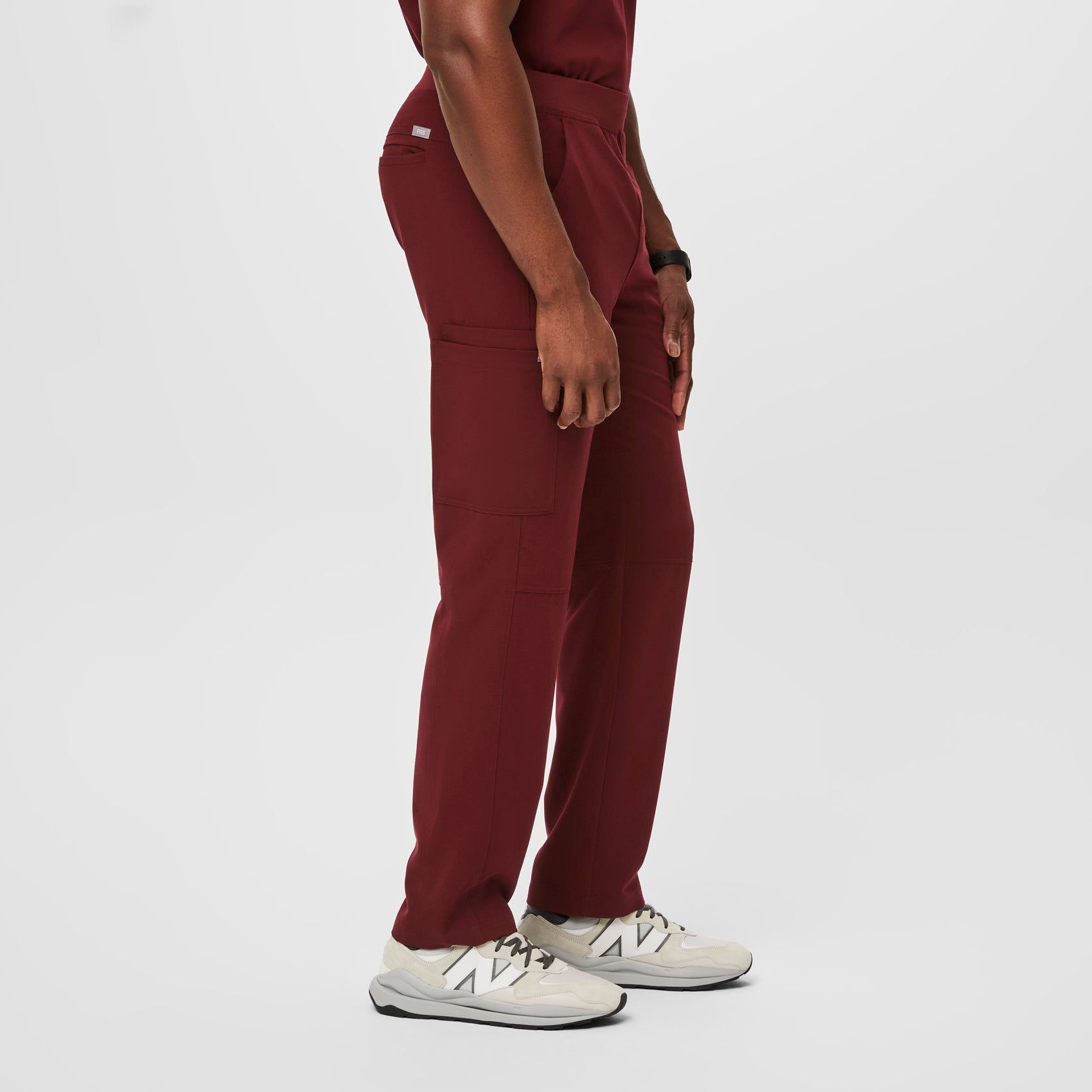 Men's Axim™ Cargo Scrub Pants - Burgundy · FIGS