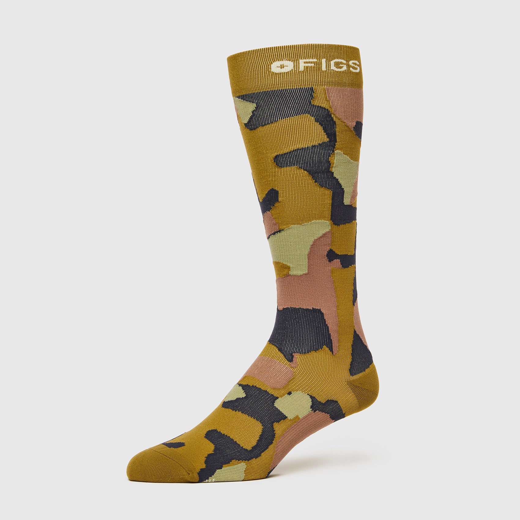 Men's Camo Compression Socks - Camo/Truffle · FIGS