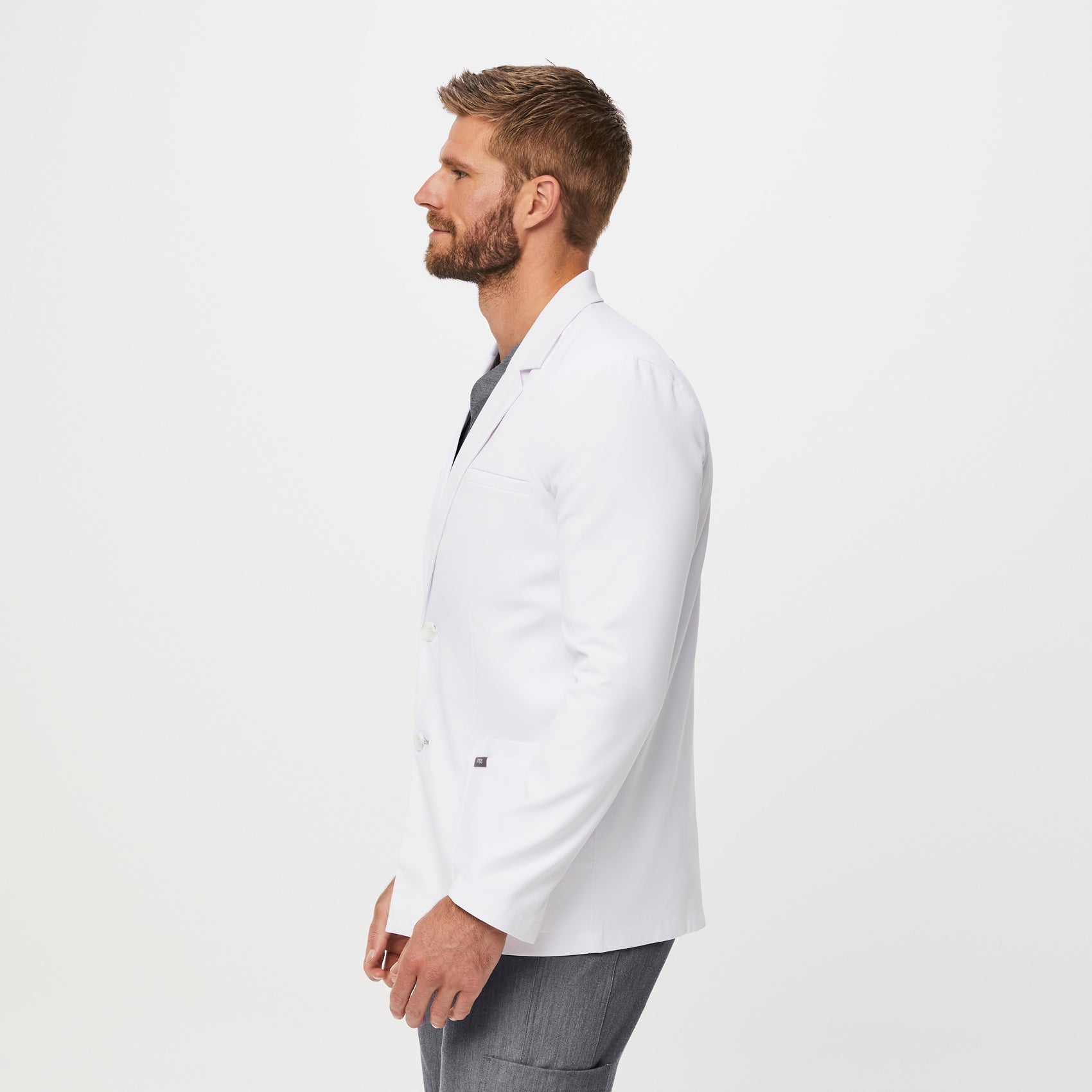 Men's Harlem Slim Short Lab Coat - White · FIGS