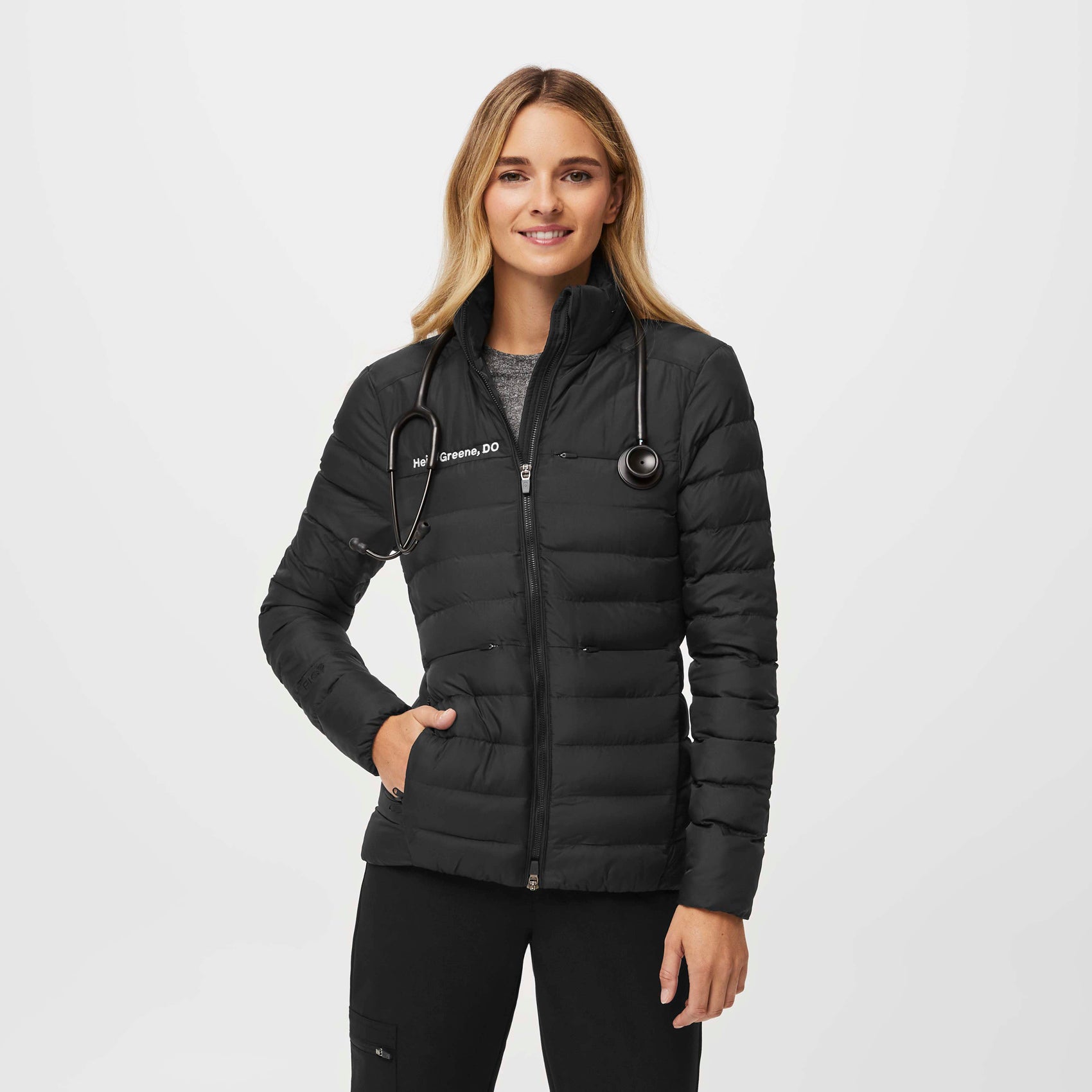 Women's Packable Puffer Jacket with Logo