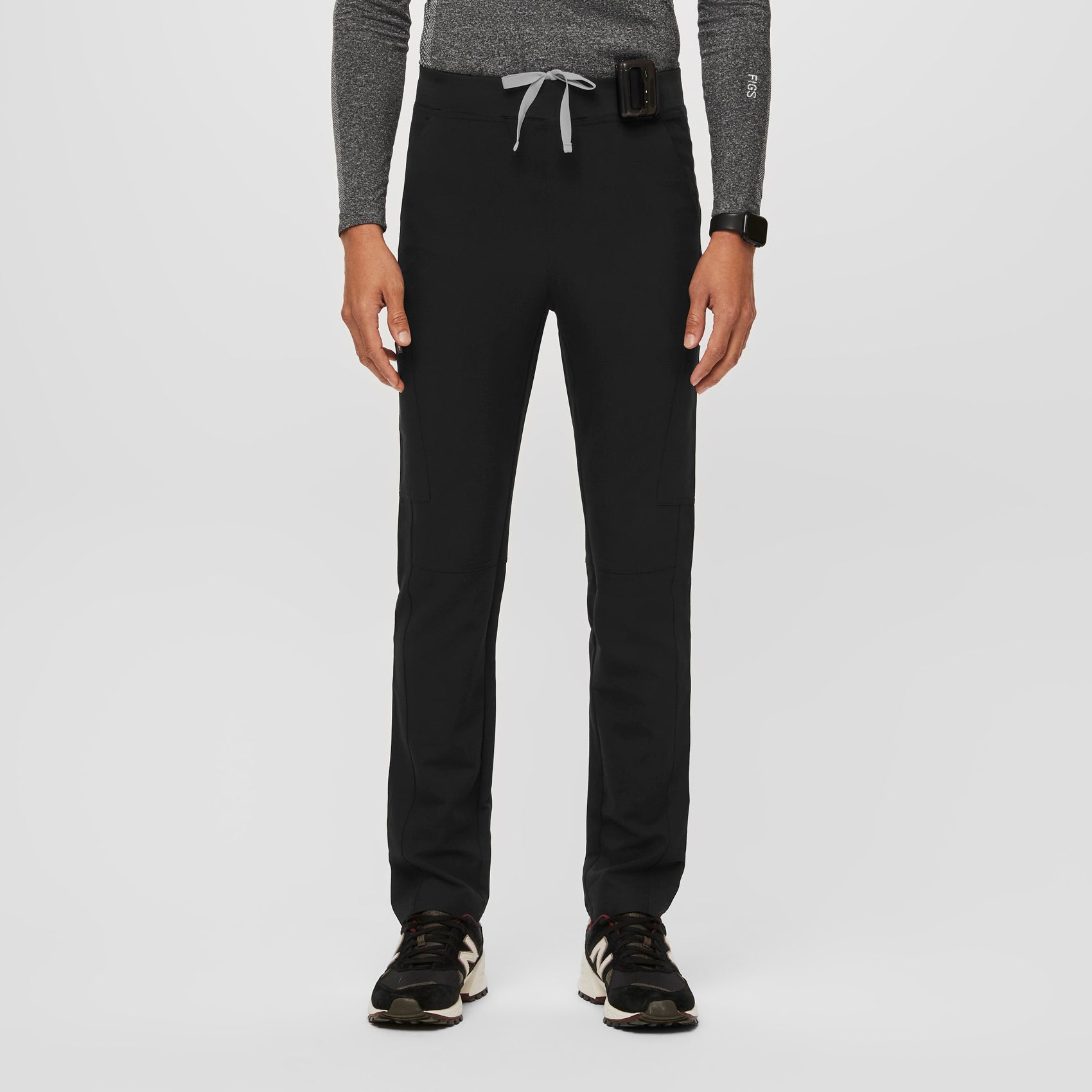 Men's Makato Seamless Longsleeve Underscrub - Black · FIGS