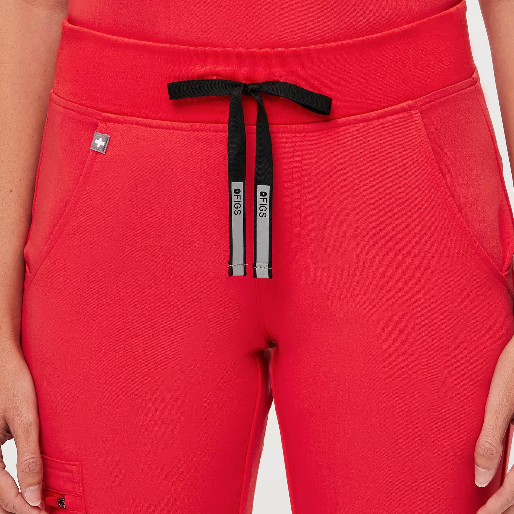 Women's Zamora™ Jogger Scrub Pants - Neon Red/Silver · FIGS