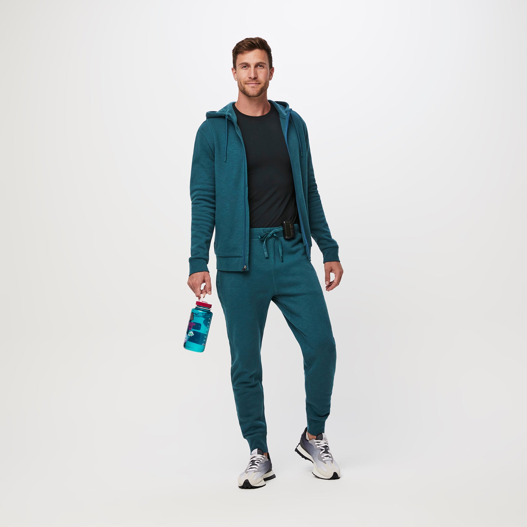 Men's Essential Hoodie - Caribbean Blue · FIGS