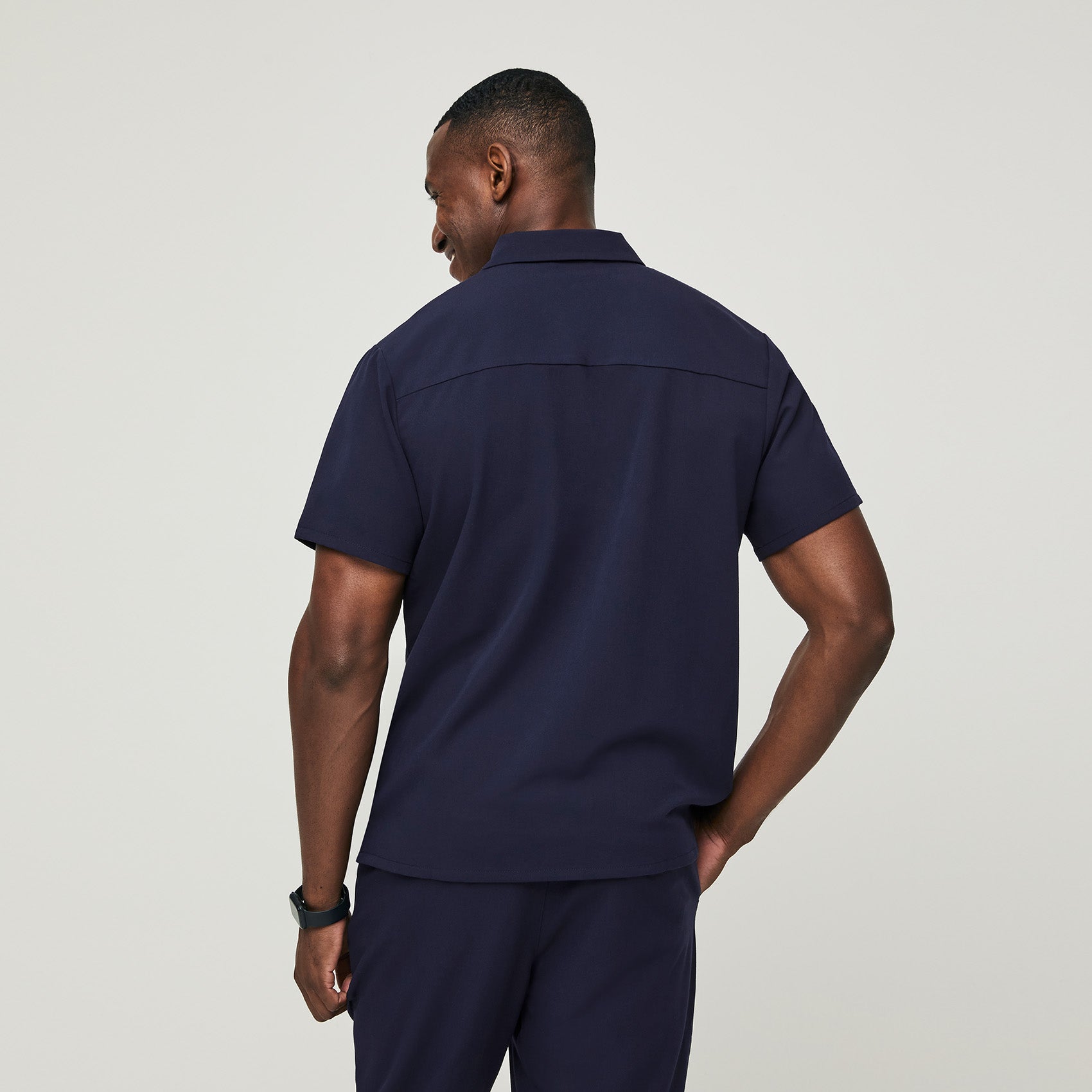 Men's Lima Shortsleeve ScrubPolo™ - Black · FIGS