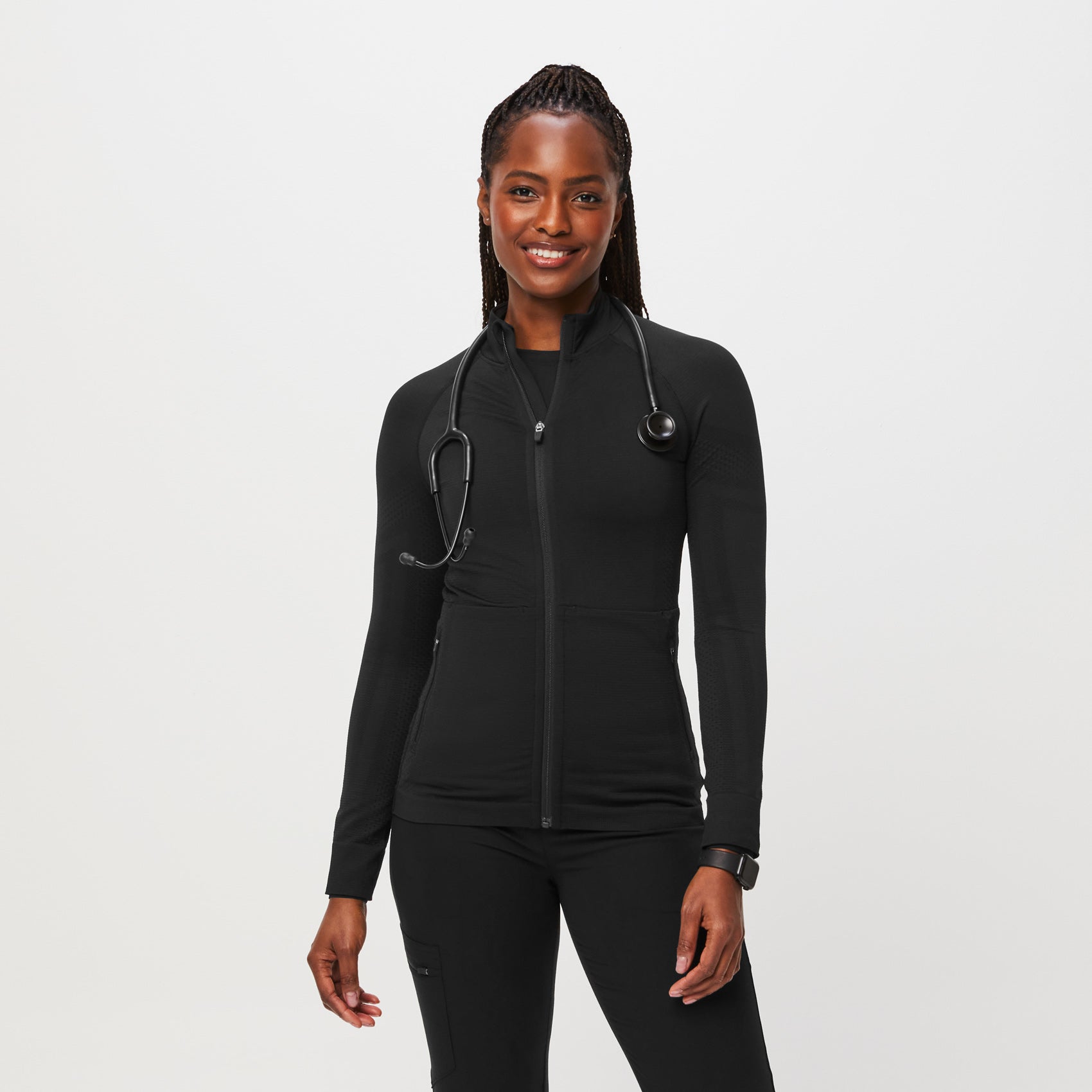 Everyday Seamless 1/4 Zip Wmn Graphite