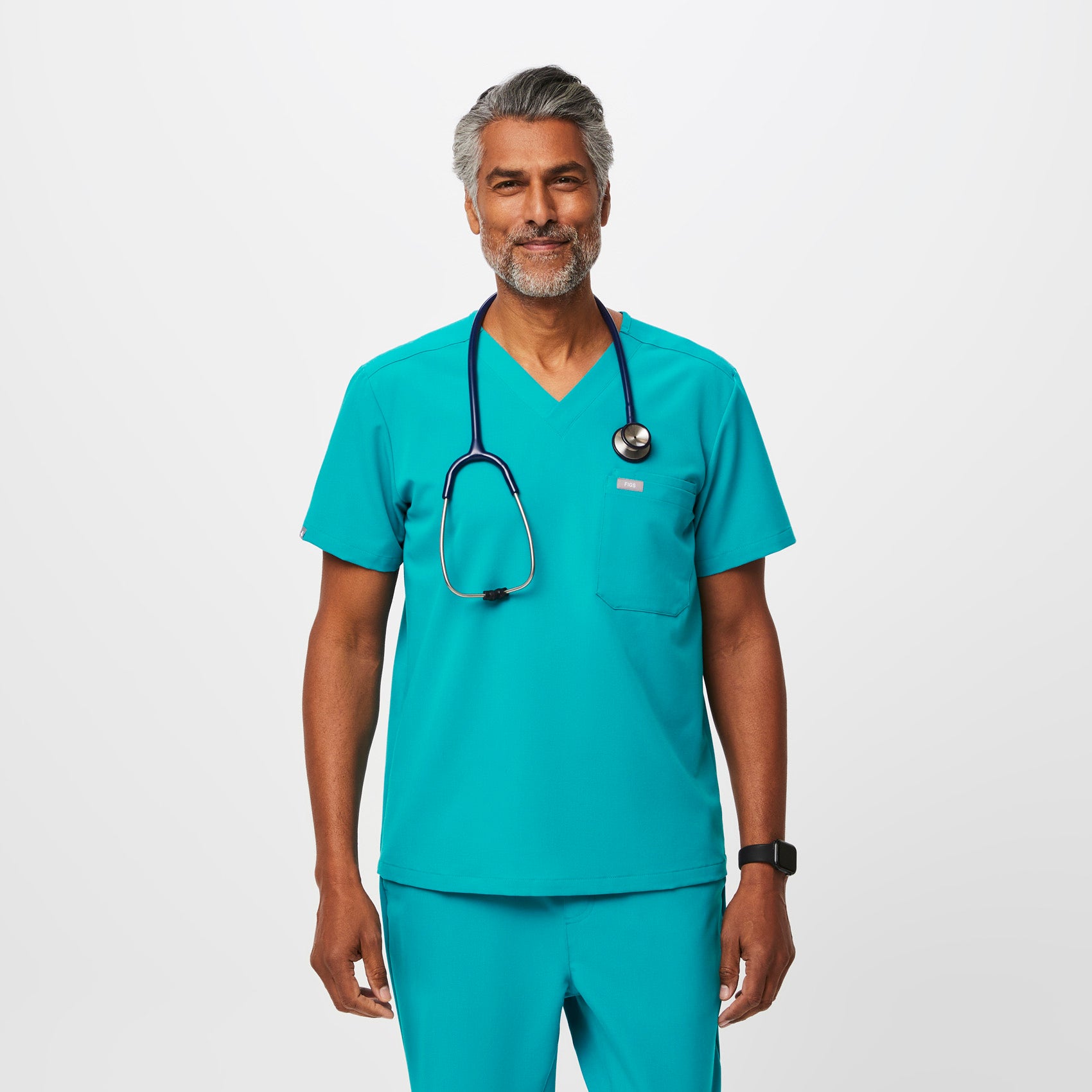 Men's Leon Three-Pocket Scrub Top™ - Forest Green · FIGS