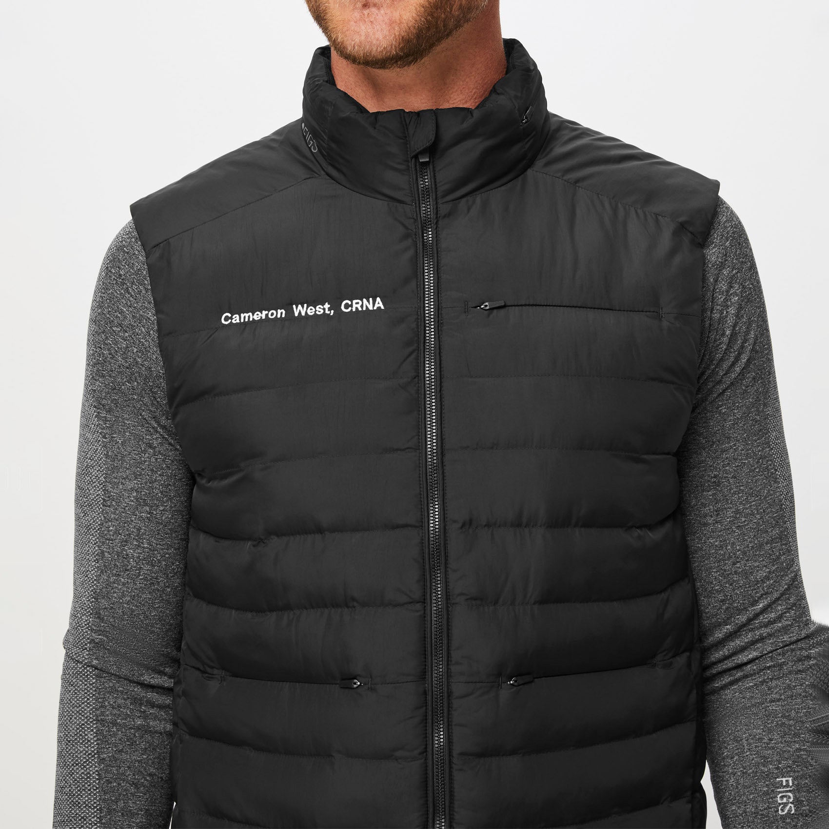 Men's On-Shift Packable Puffer Vest™ - Black · FIGS