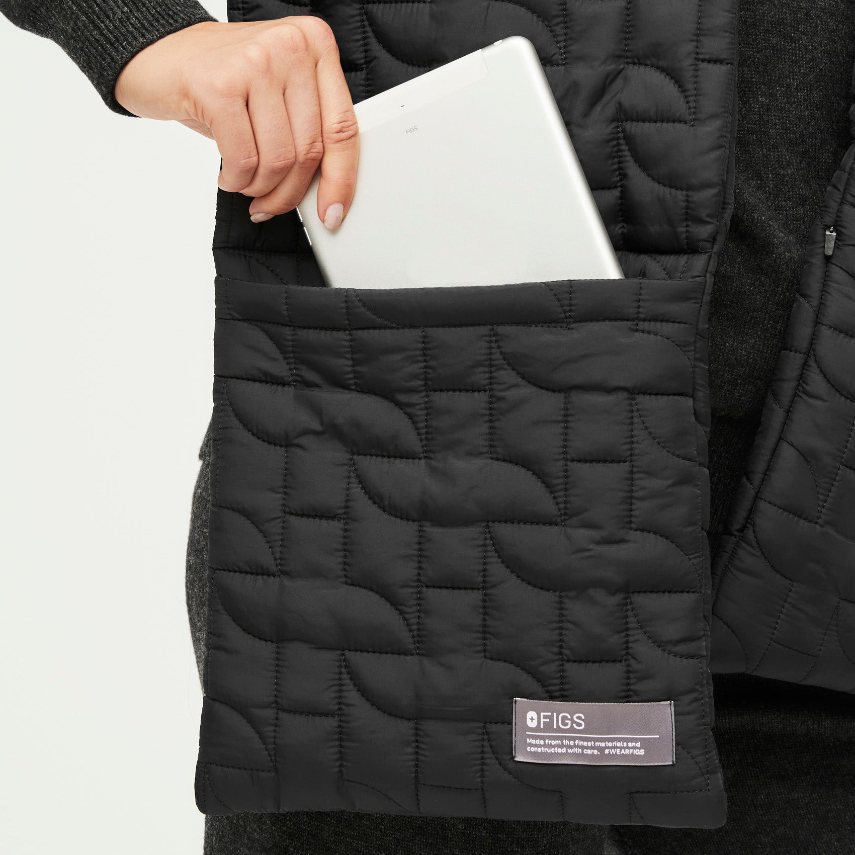 Figs Quilted Puffer Scarf + Eye Mask