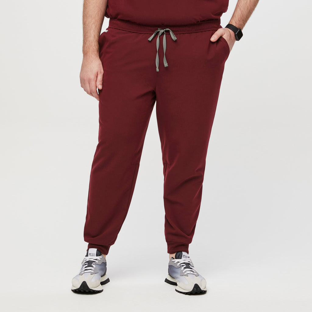 men's Burgundy Tansen™ - Short Jogger Scrub Pants (3XL - 6XL) - 3XL ...