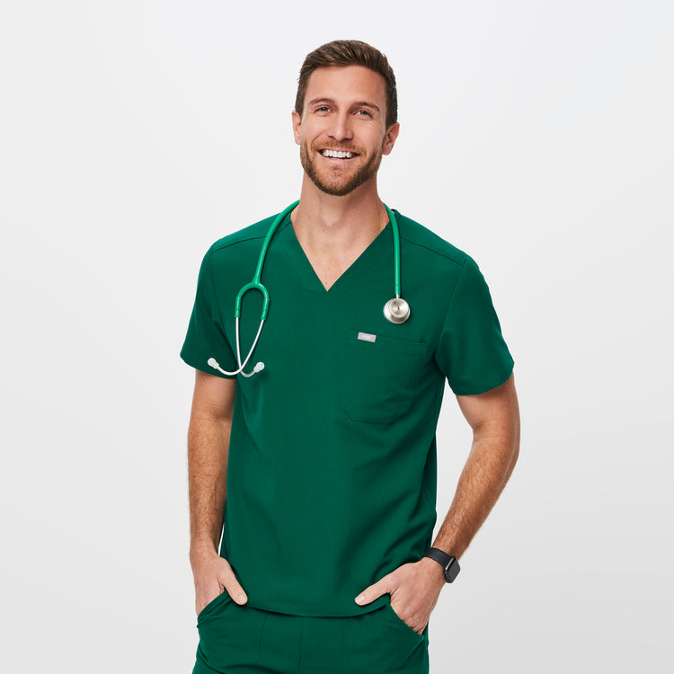 Men's Hunter Green Scrubs · FIGS