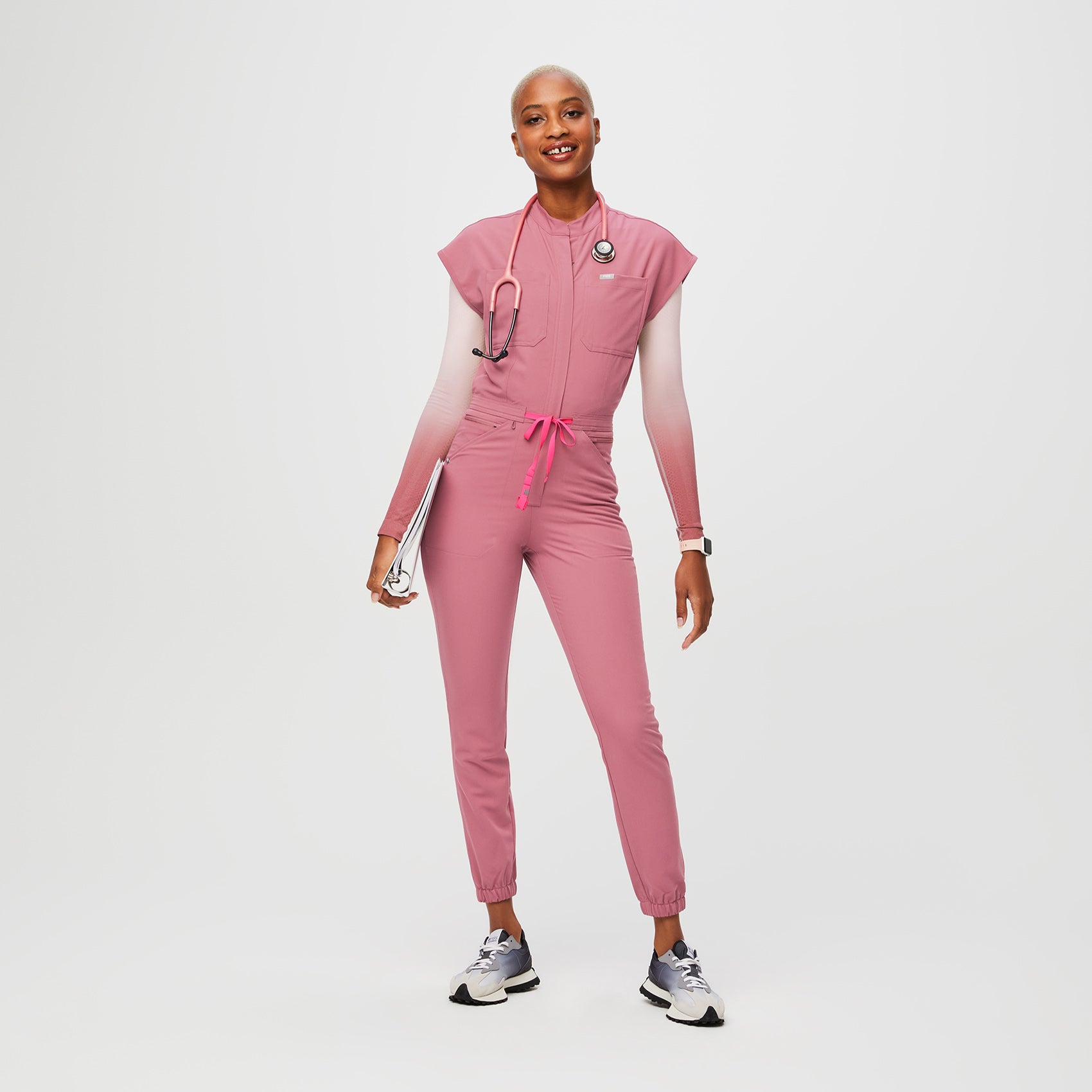 Women’s BCA Rafaela Cargo ScrubJumpsuit™ Quartz · FIGS