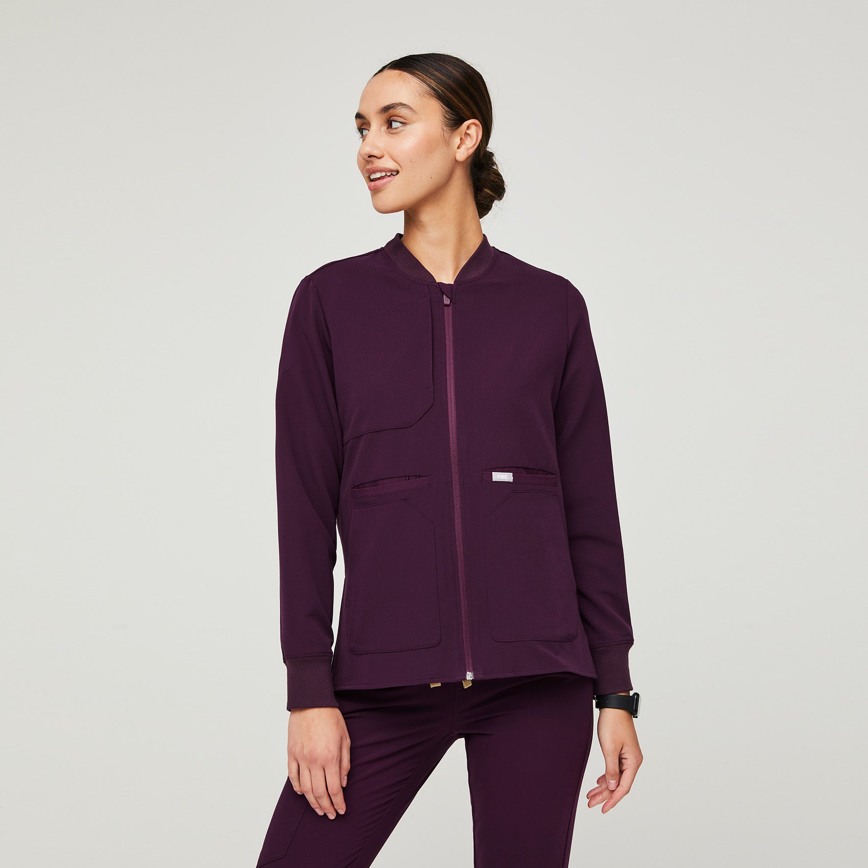 FIGS - Not only do we have scrub jackets, they've been designed with  function in mind - 7 pockets and ease of movement make her essential. ☝️  Find the Bellery Scrub Jacket