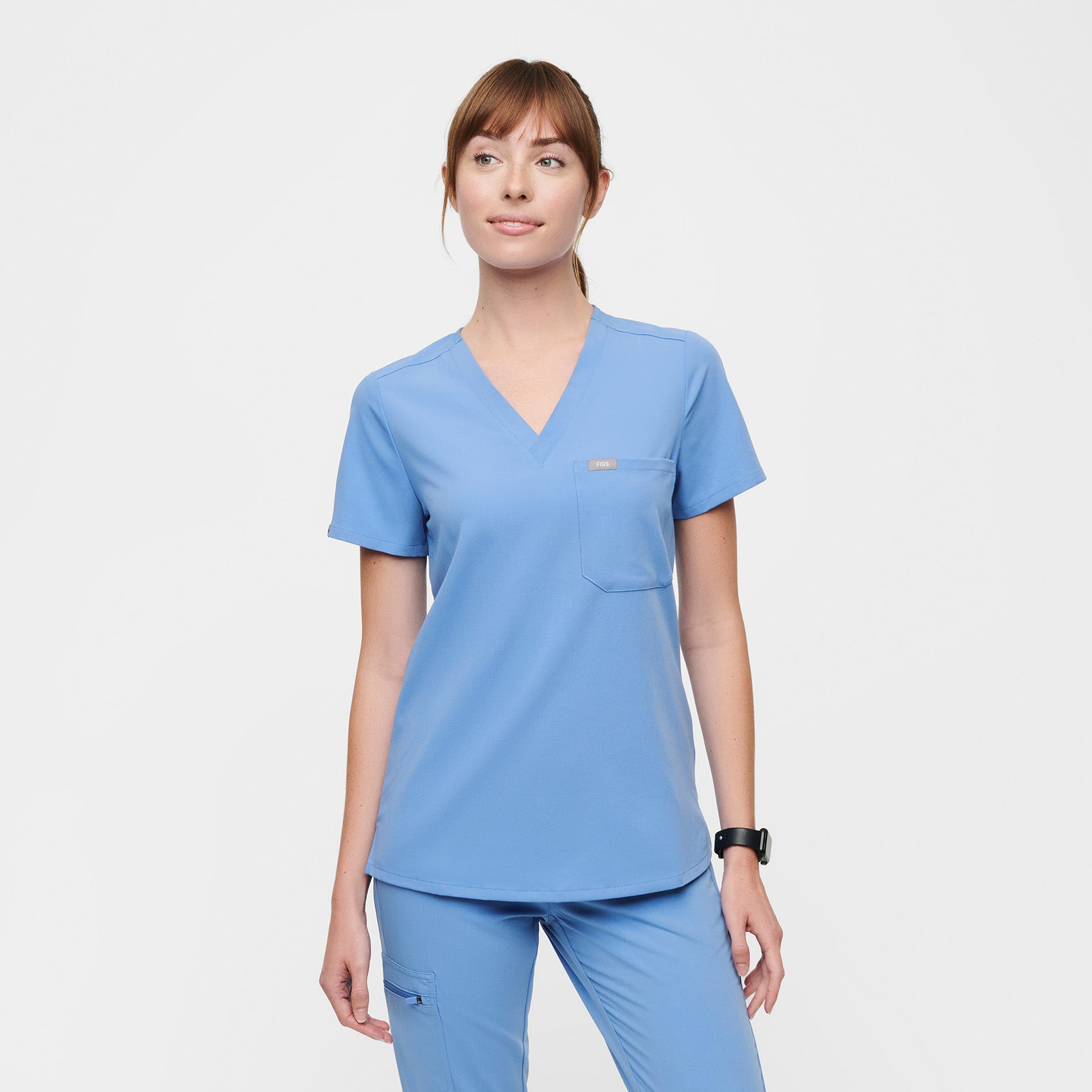 Women's Modern Scrub Jacket Ceil Blue