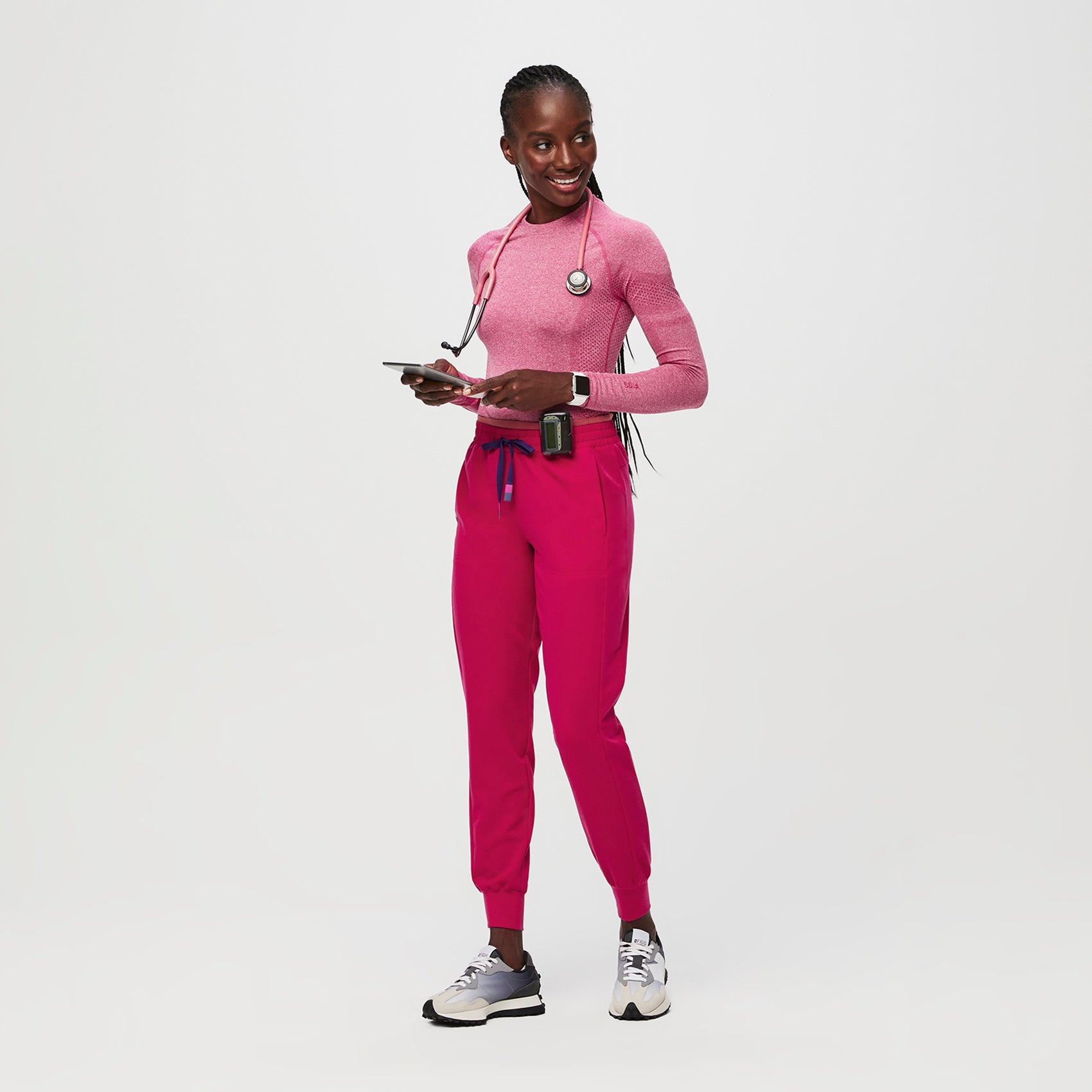Pantalón deportivo de uniforme médico skinny Mari para mujer