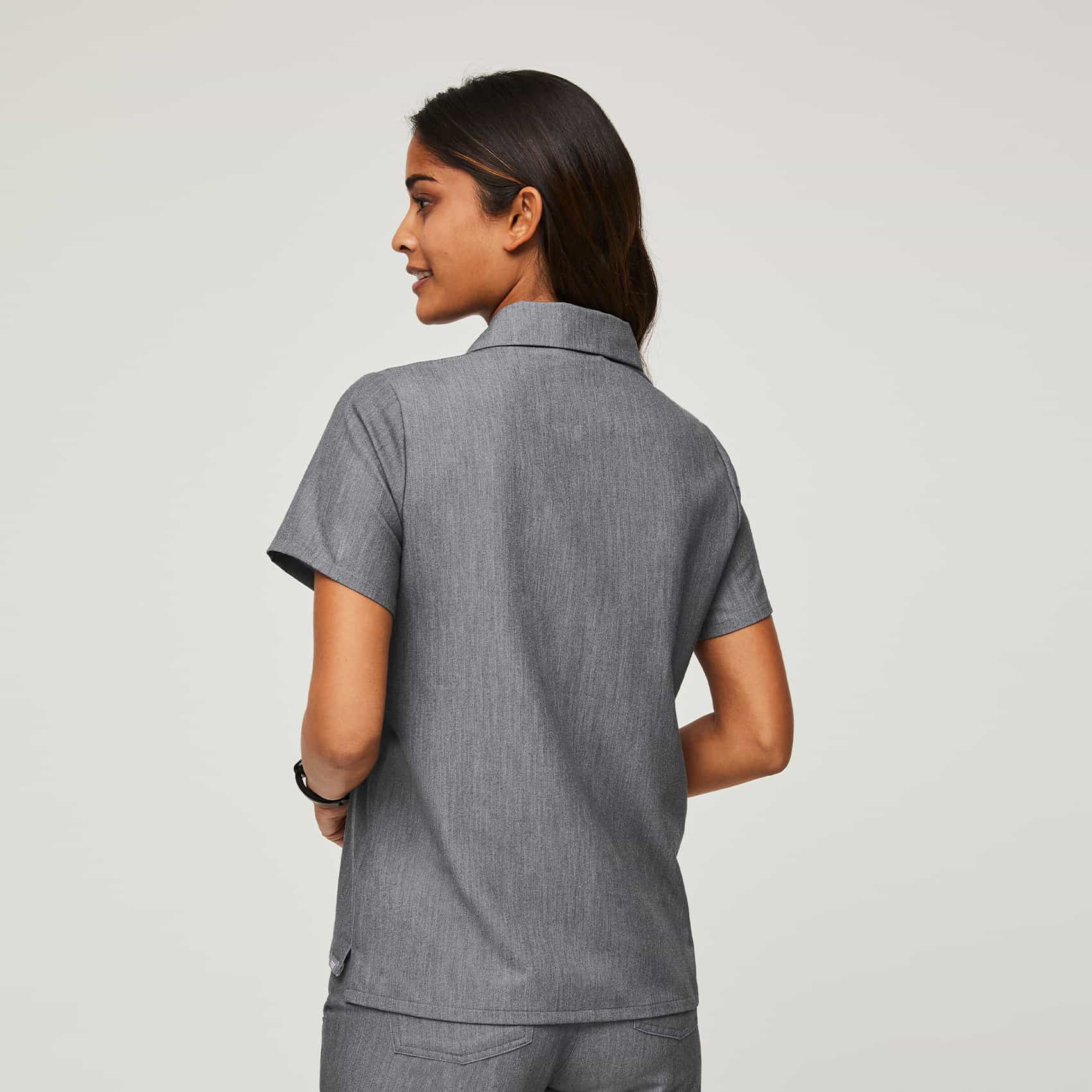 Women's Nala Shortsleeve ScrubPolo™ - Graphite · FIGS