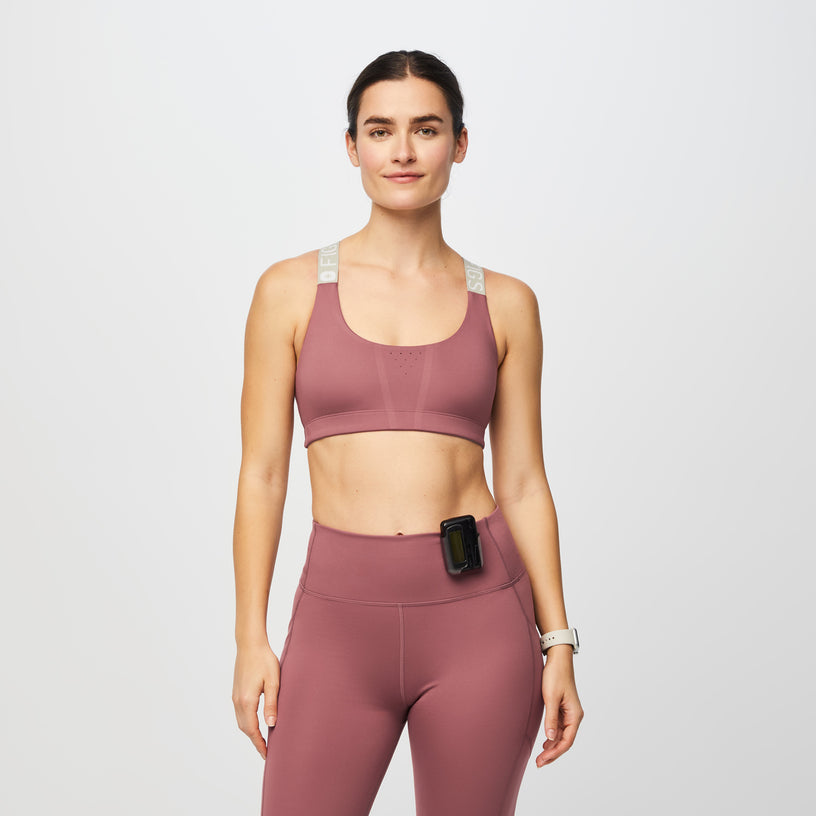 Performance-Sport-BH für Damen - AMETHYSTFARBE · FIGS