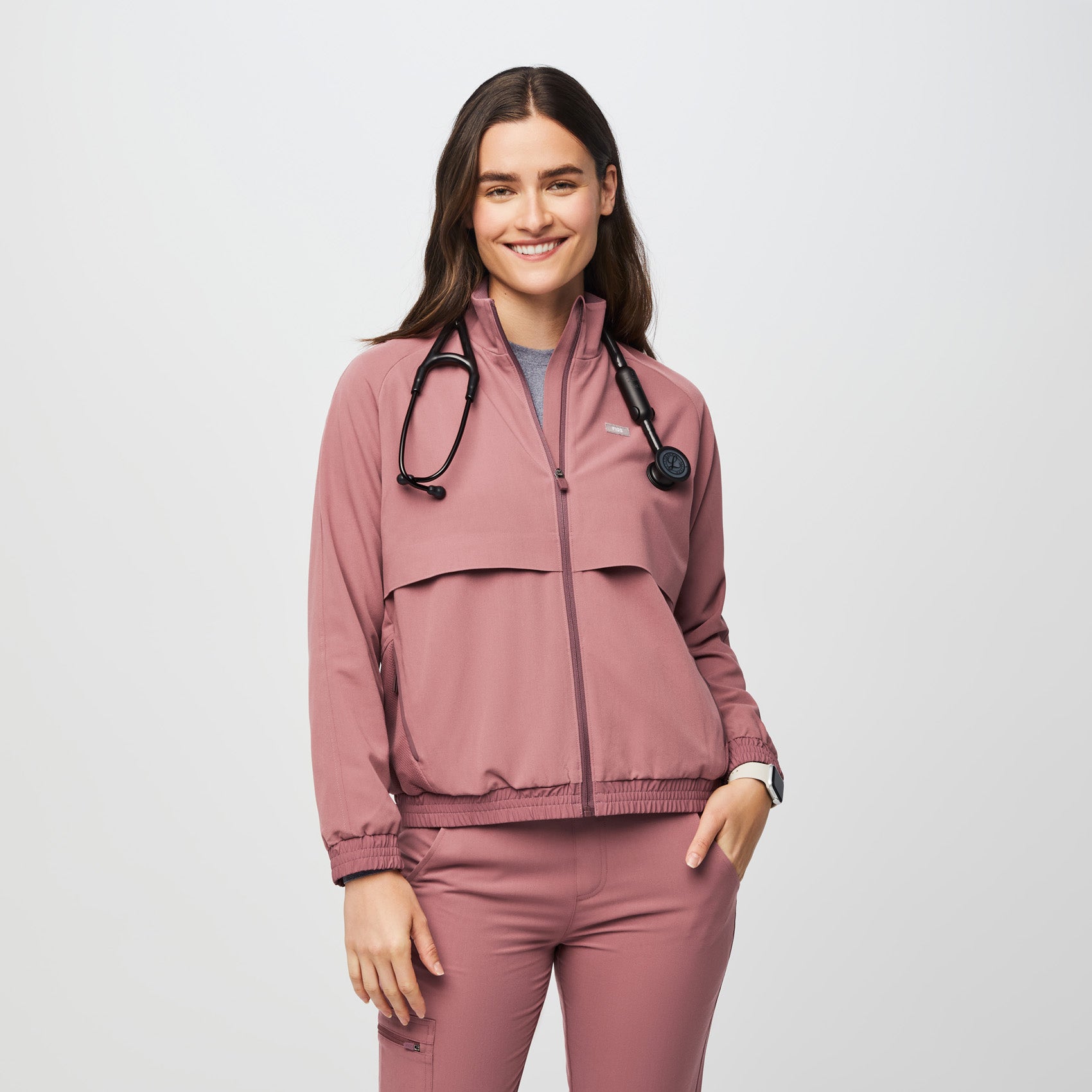 Women’s Sydney Scrub Jacket - Mauve · FIGS