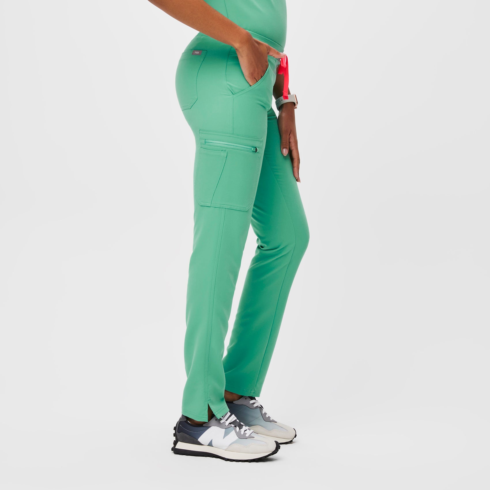 Figs High Waisted Yola Scrub Pants Womens Size XXS Petite Green Yoga New