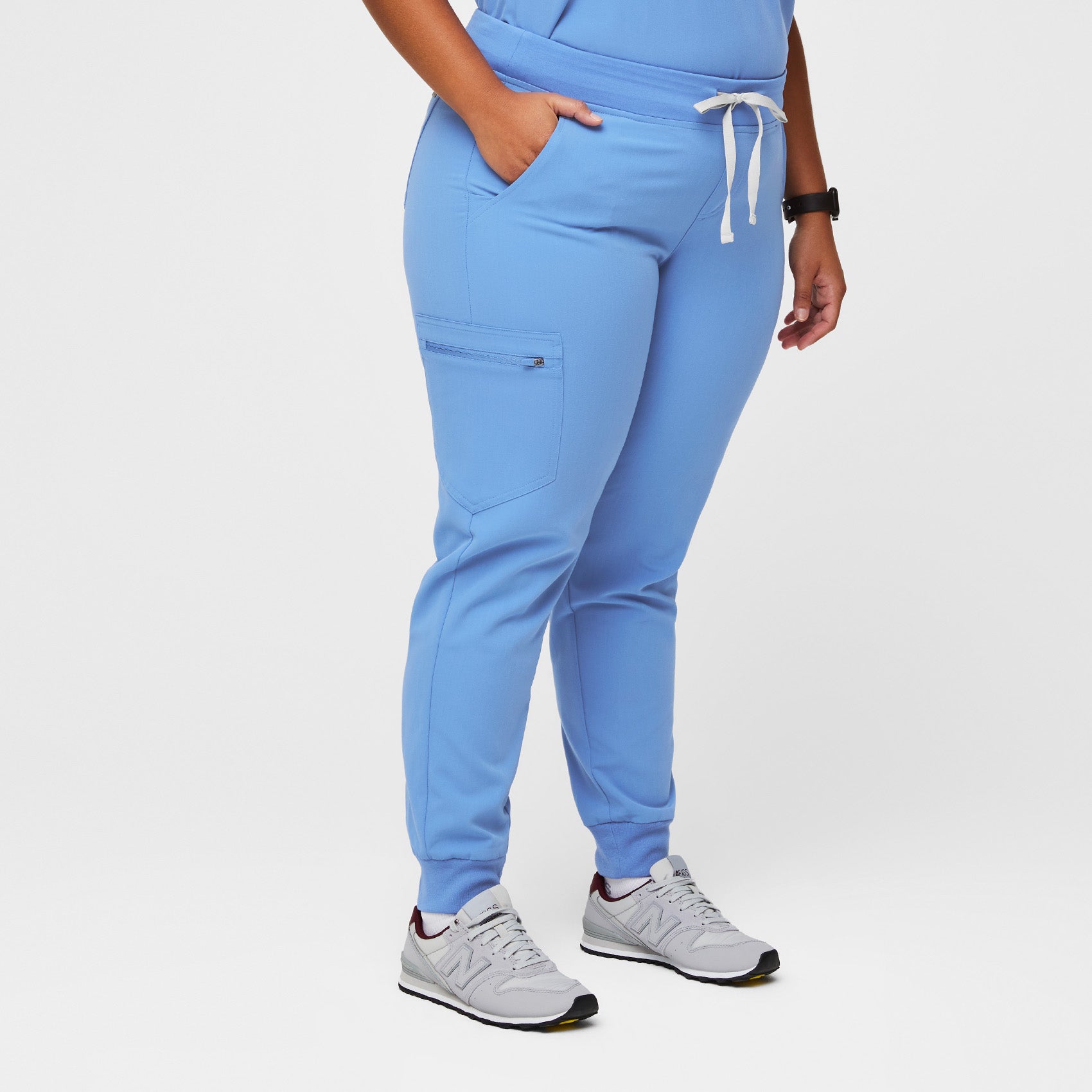 ave Women's Jogger-Style Scrub Pants Caribbean Blue Size 2XL Tall