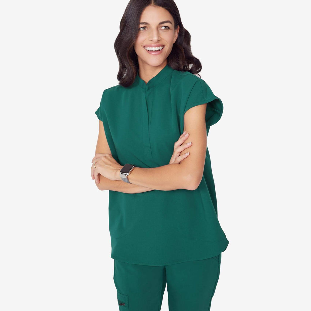 Women's Mandarin Collar Scrub Top - Rafaela – FIGS