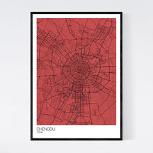 Load image into Gallery viewer, Chengdu City Map Print