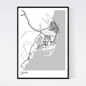 Dahab Map Art Print - Free International Shipping! 