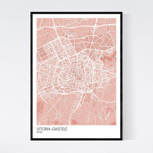 Vitoria-Gasteiz City Map Print