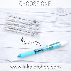 Choose your freebie - stamp set or pen