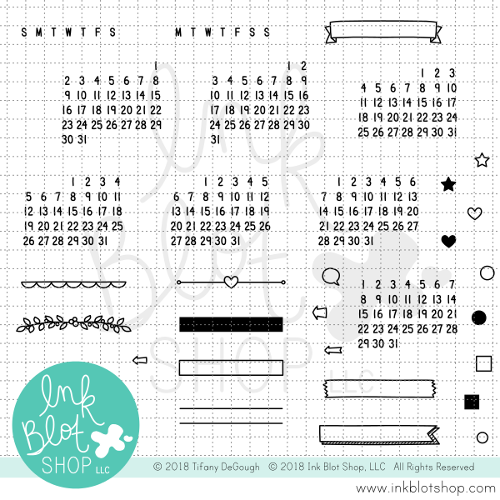 Planner Months & Days (Calendar Builder) :: 4x6 Clear Stamp Set – Ink Blot  Shop LLC