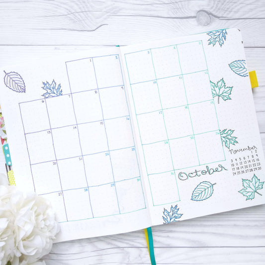 Month Bullet Journal Stamps, Clear Planner Stamps, Months of the Year  Calendar - Printed Heron