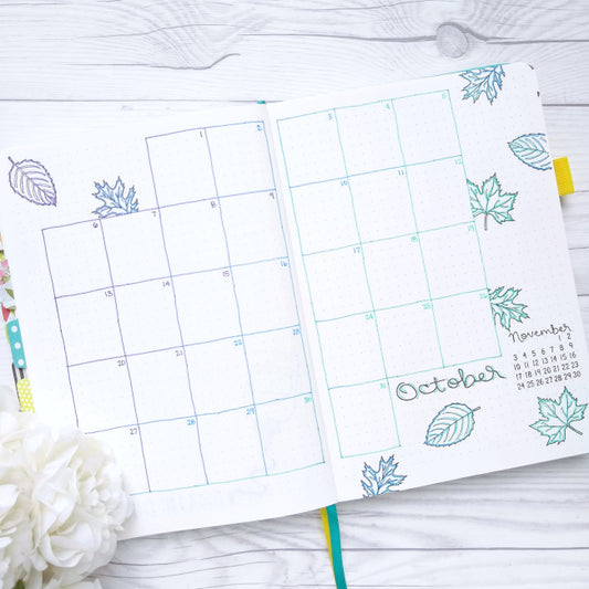 Bullet Journal Calendar Kit Clear Stamp Tutorial 